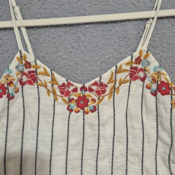 World Market Women's Mini Embroidered Boho Tank Top Dress S/M - Picture 3 of 8